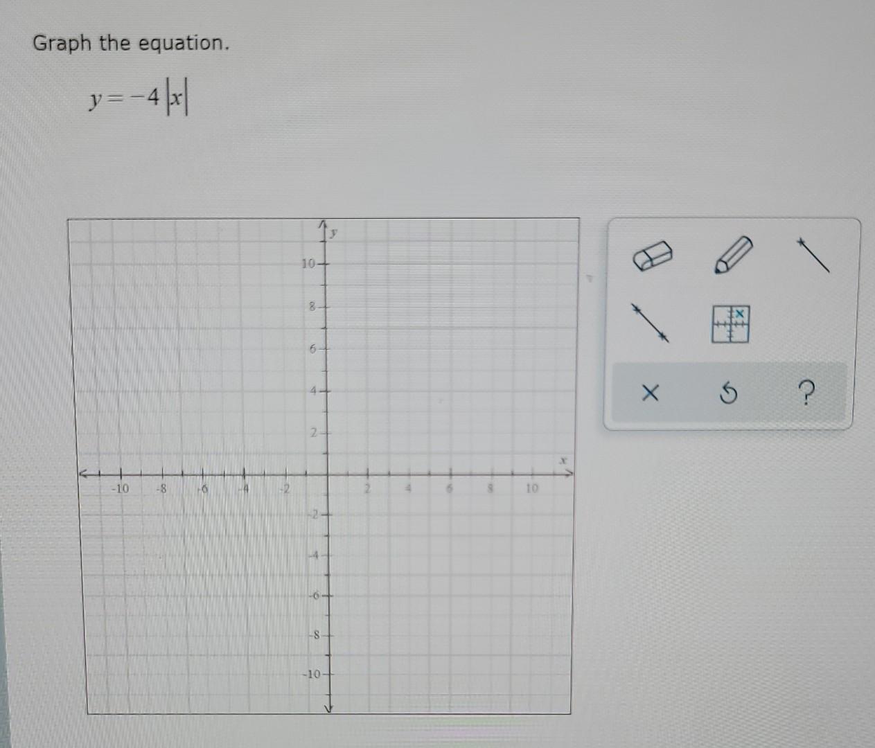 solved-graph-the-equation-y-4-x-10-8-6-4-2-10-8-4-chegg