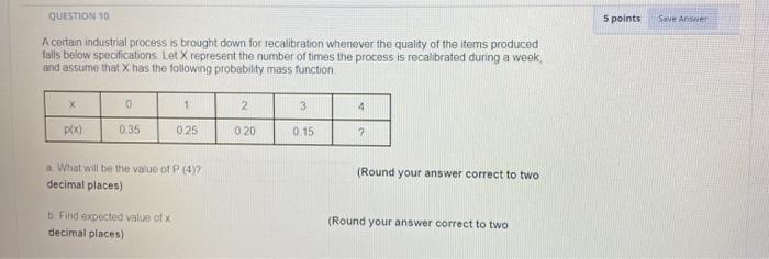 Solved QUESTION 10 5 points Save Answer A certain industrial | Chegg.com