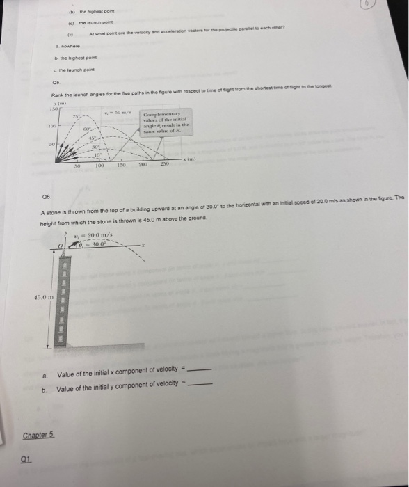 Solved (b) the great point 1) the launch point At what point | Chegg.com