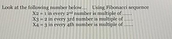 every third number of the fibonacci sequence is a multiple of 2