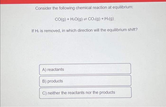Solved Consider the following chemical reaction at | Chegg.com