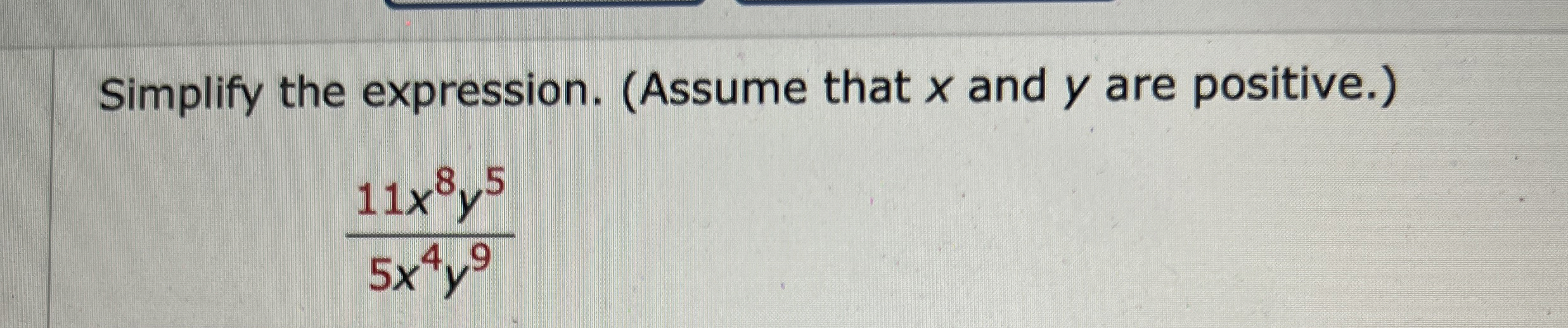 Solved Simplify the expression. (Assume that x ﻿and y ﻿are | Chegg.com