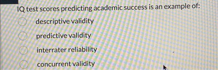 Solved IQ Test Scores Predicting Academic Success Is An | Chegg.com