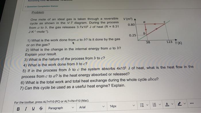 Solved Remain Time Question Completion Status Problem A B Chegg Com