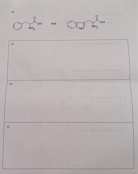 Solved 3) andProblem 2. Draw a peptide bond between two | Chegg.com
