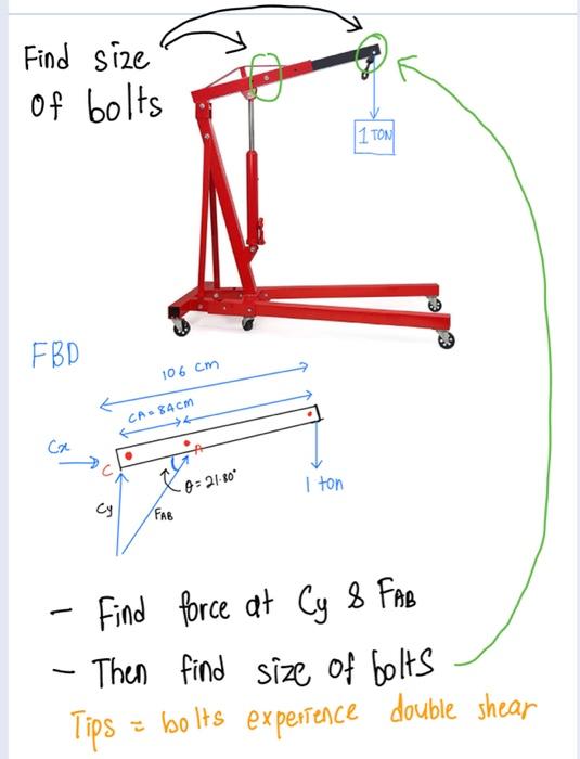 Solved simple question: size bolts calculation . here the | Chegg.com