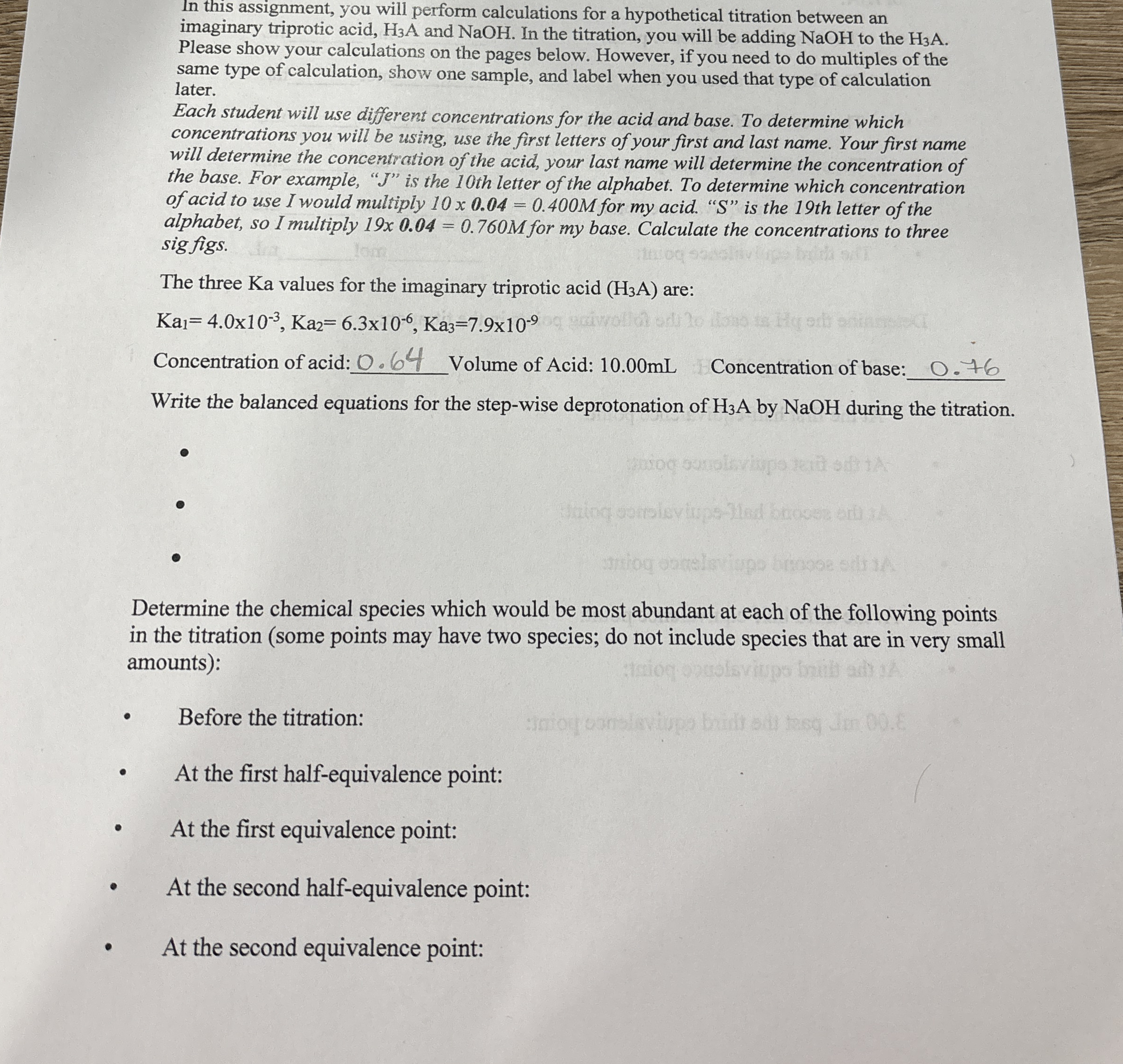 In this assignment, you will perform calculations for