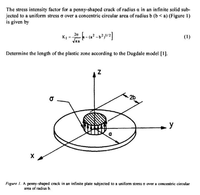 Solved The stress intensity factor for a penny-shaped crack | Chegg.com