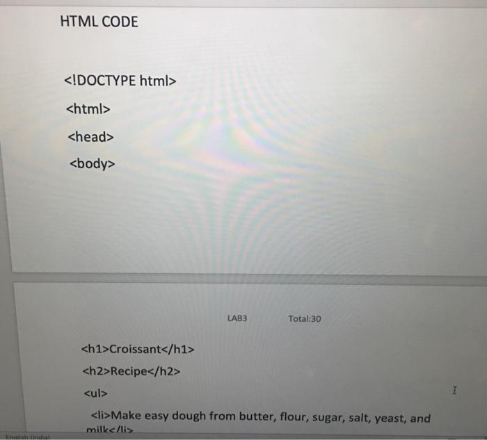 Solved 4. Below is the task to add CSS elements to the given | Chegg.com