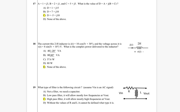 17 A 1 J3 B 2 J1 And C 5 What Is The Value Of Chegg Com