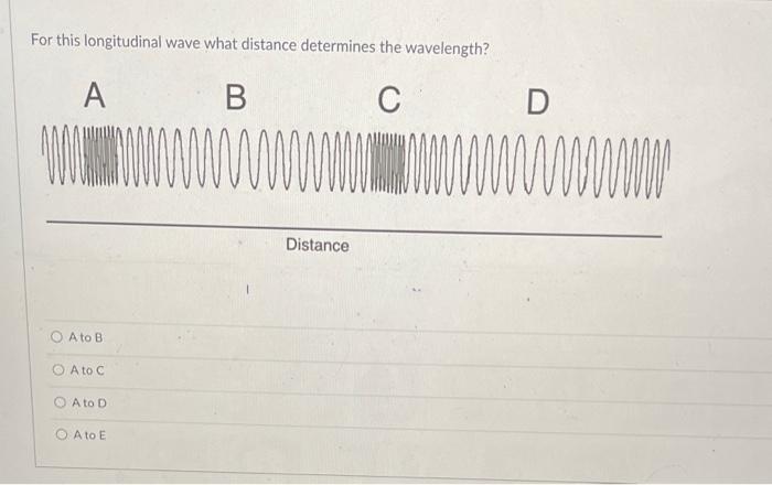 Solved For this longitudinal wave what distance determines | Chegg.com