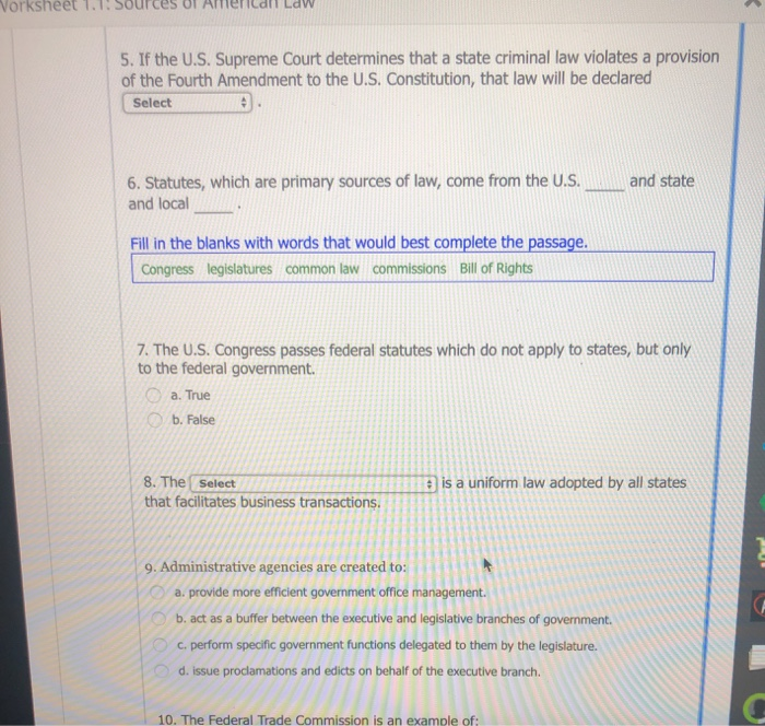 solved-1-one-primary-source-of-american-law-is-a-the-chegg