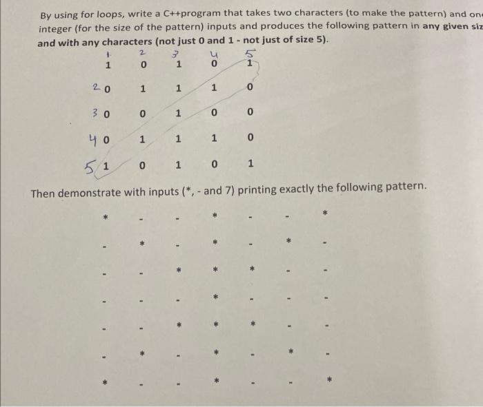 Solved By using for loops, write a C++program that takes two | Chegg.com image.