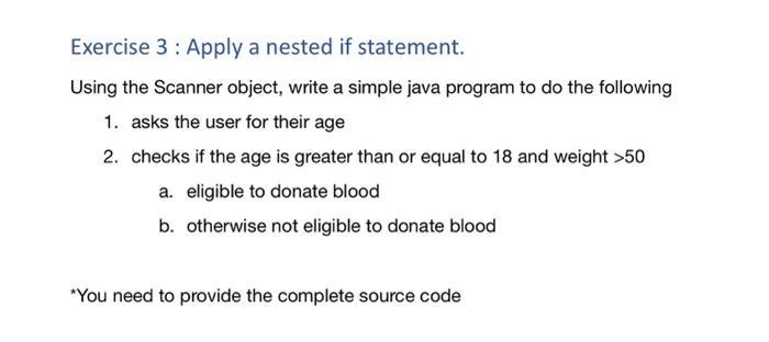 Solved ( Java ) So I have a problem if the first IF it's not | Chegg.com