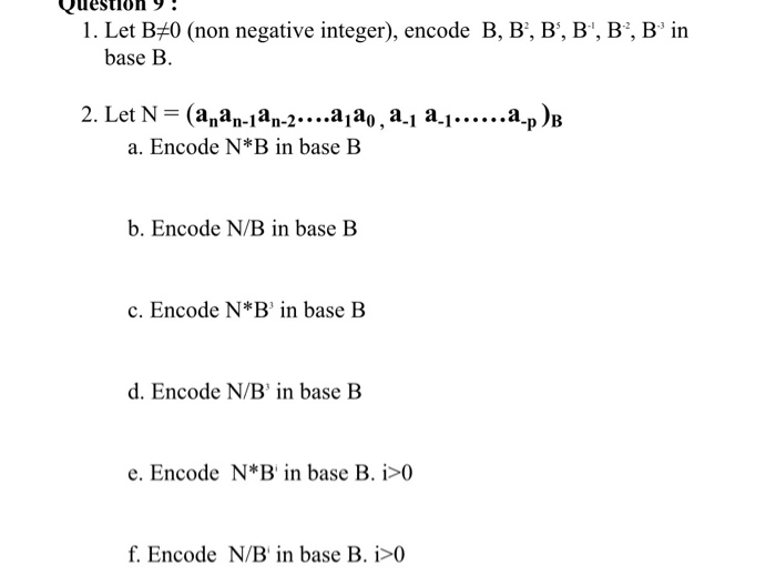 1 Let B 0 Non Negative Integer Encode B B B Chegg Com - sinrobloxjojo blox 2 à¸ªà¸­à¸™à¸—à¸³ requiem à¸ªà¹€à¹€à¸•à¸™ à¸—à¸‡à¸«à¸¡à¸”à¹ƒà¸™à¹€à¸à¸¡