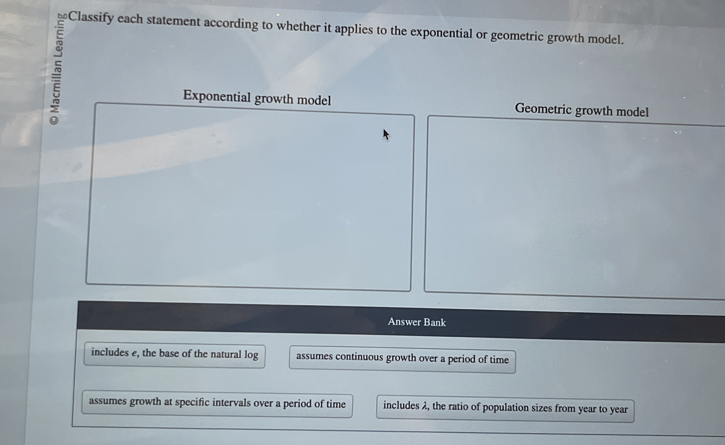 Solved Classify each statement according to whether it | Chegg.com