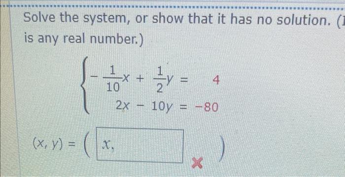Solved if there are infinite solutions enter the general | Chegg.com
