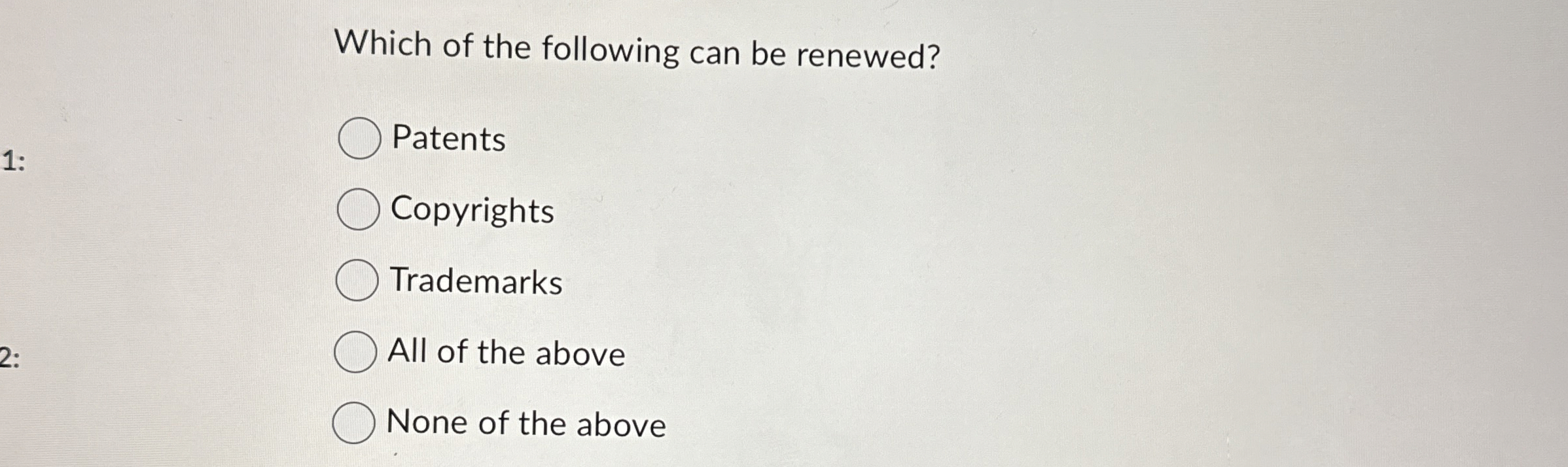 Solved Which of the following can be