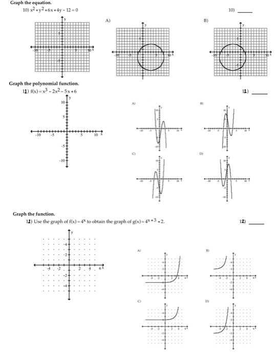 Solved Graph The Equation 10 X2 Y2 6x 4y 12 0 10 Chegg Com