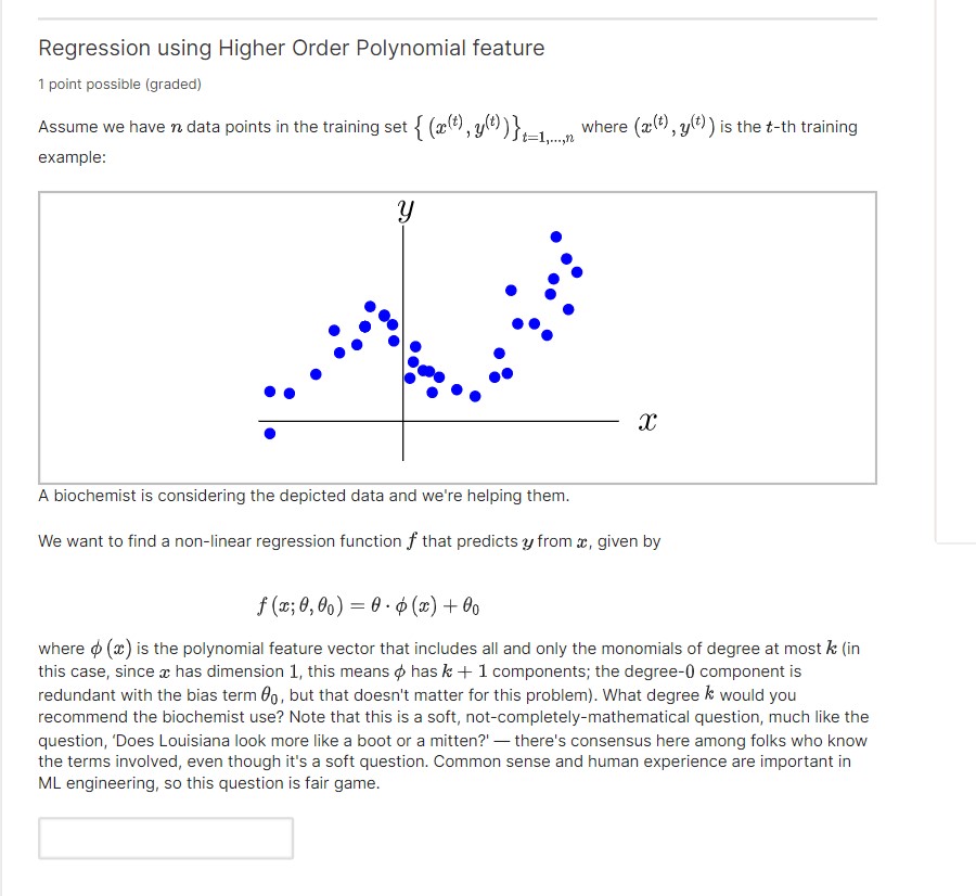 Solved Regression using Higher Order Polynomial feature1 | Chegg.com