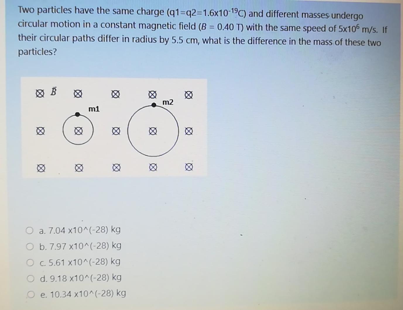 Solved Two particles have the same charge (91=q2=1.6x10-19C) | Chegg.com