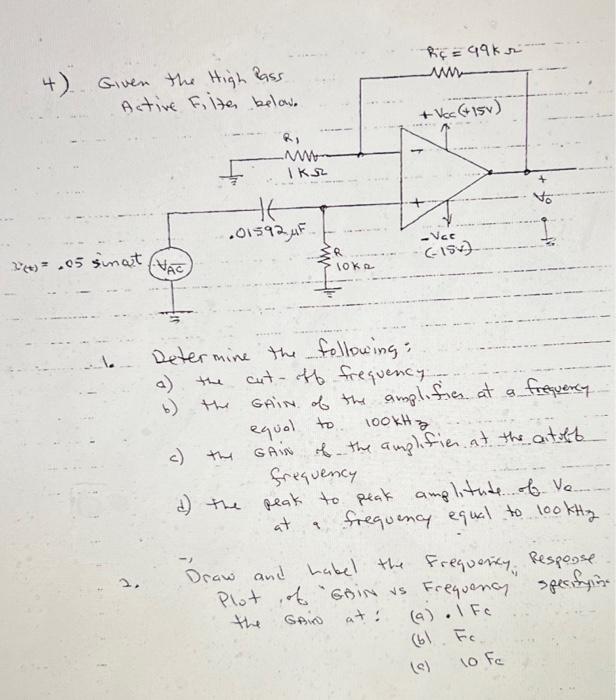 Solved 4). 6 (t) =.05sin -1. Determine the following: a) the | Chegg.com