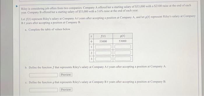 Solved Riley Is Considering Job Offers From Two Companies. | Chegg.com