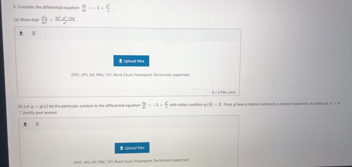 Solved - 1 + 5. Consider the differential equation (a) Show | Chegg.com