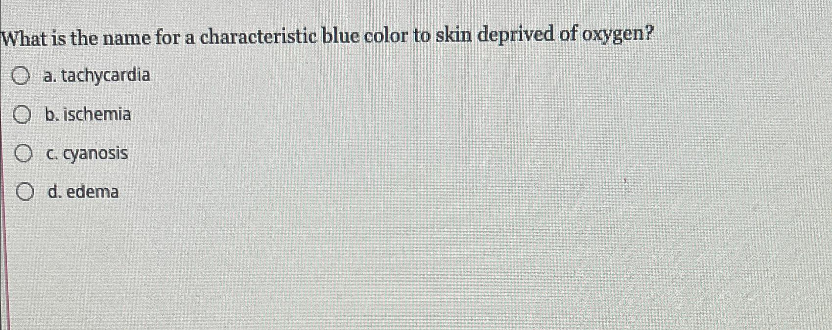 Solved What is the name for a characteristic blue color to | Chegg.com