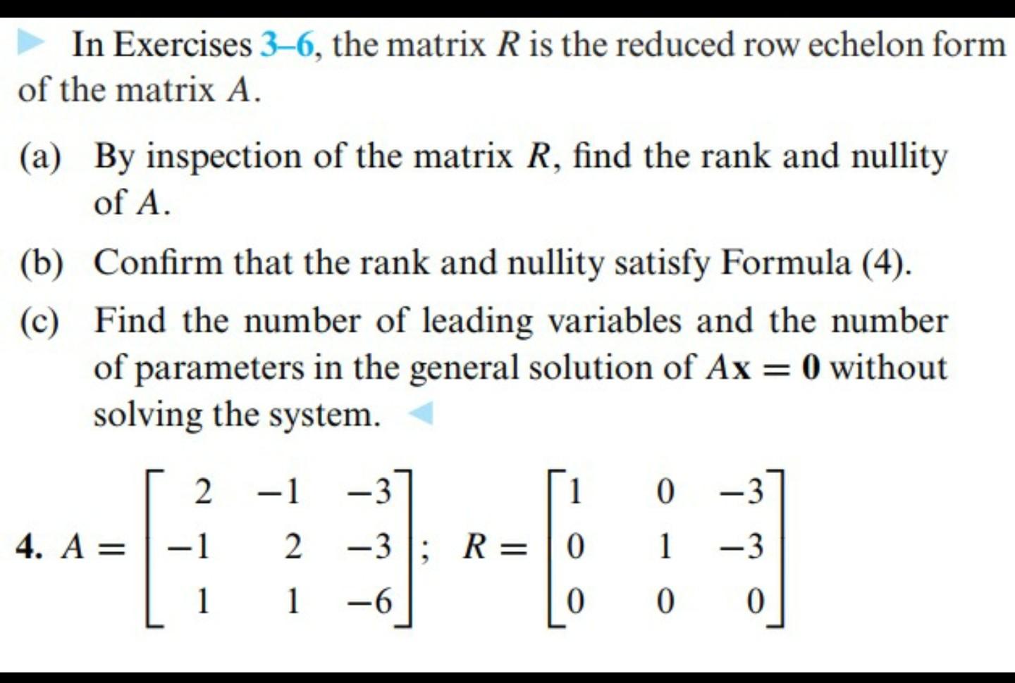 Solved In Exercises 3 6 the matrix R is the reduced row Chegg