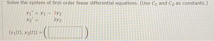 Solved Solve the system of first-order linear differential | Chegg.com