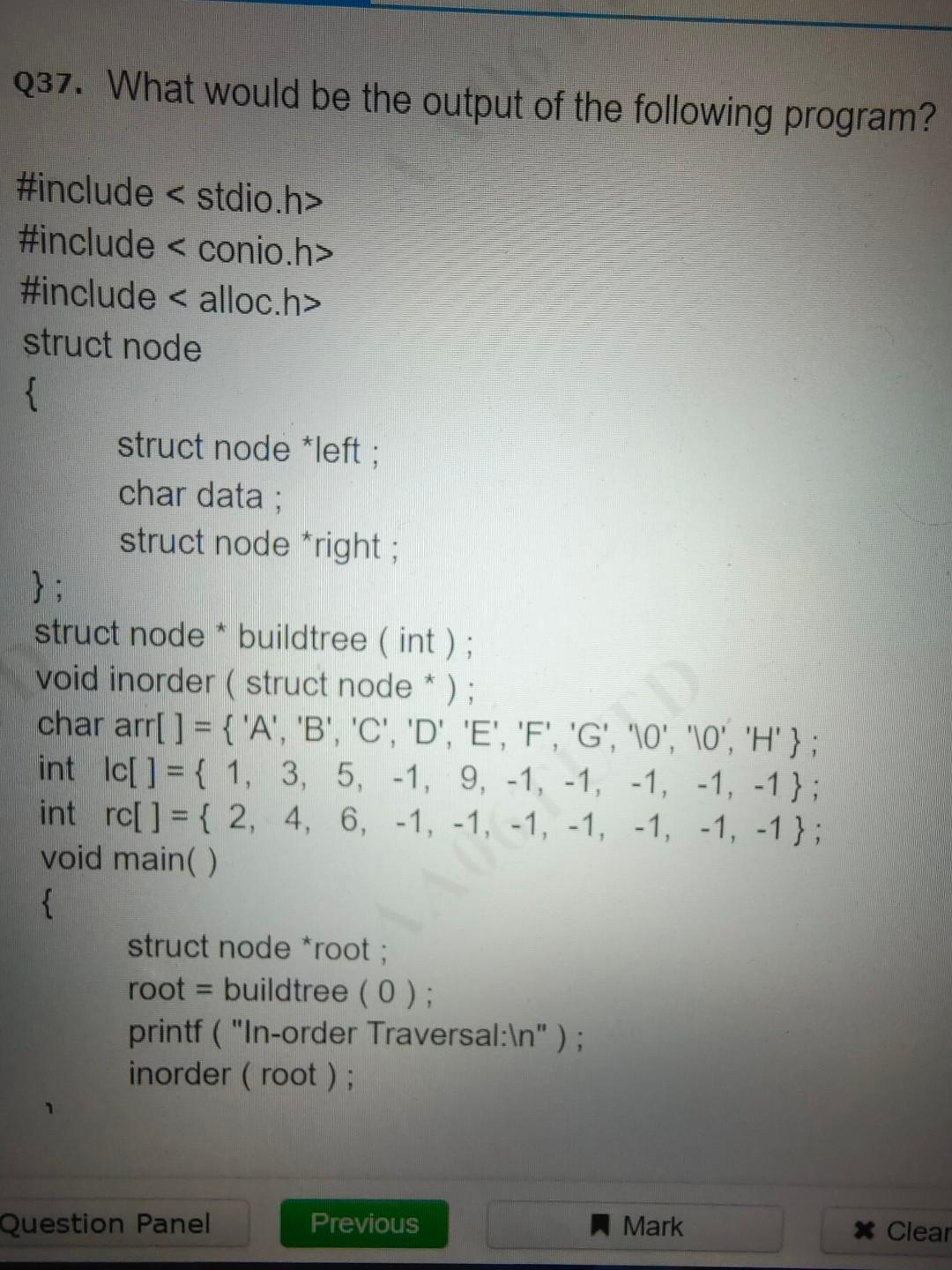 Q37. What would be the output of the following | Chegg.com