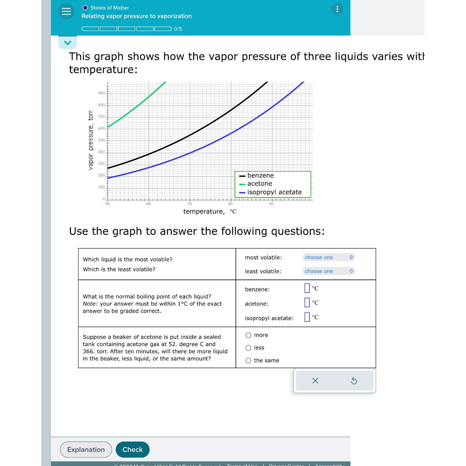 Solved States Of MatterRelating Vapor Pressure To | Chegg.com