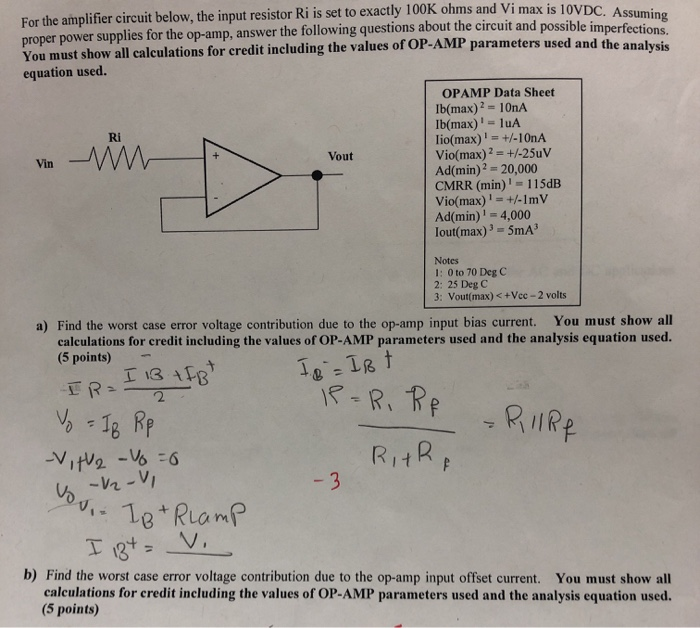 Op Amp Equation Sheet Tessshebaylo