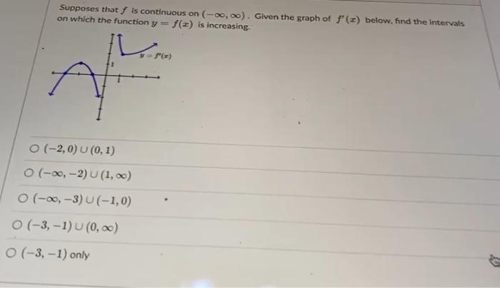 Solved Supposes that is continuous on (-0,0). Given the | Chegg.com