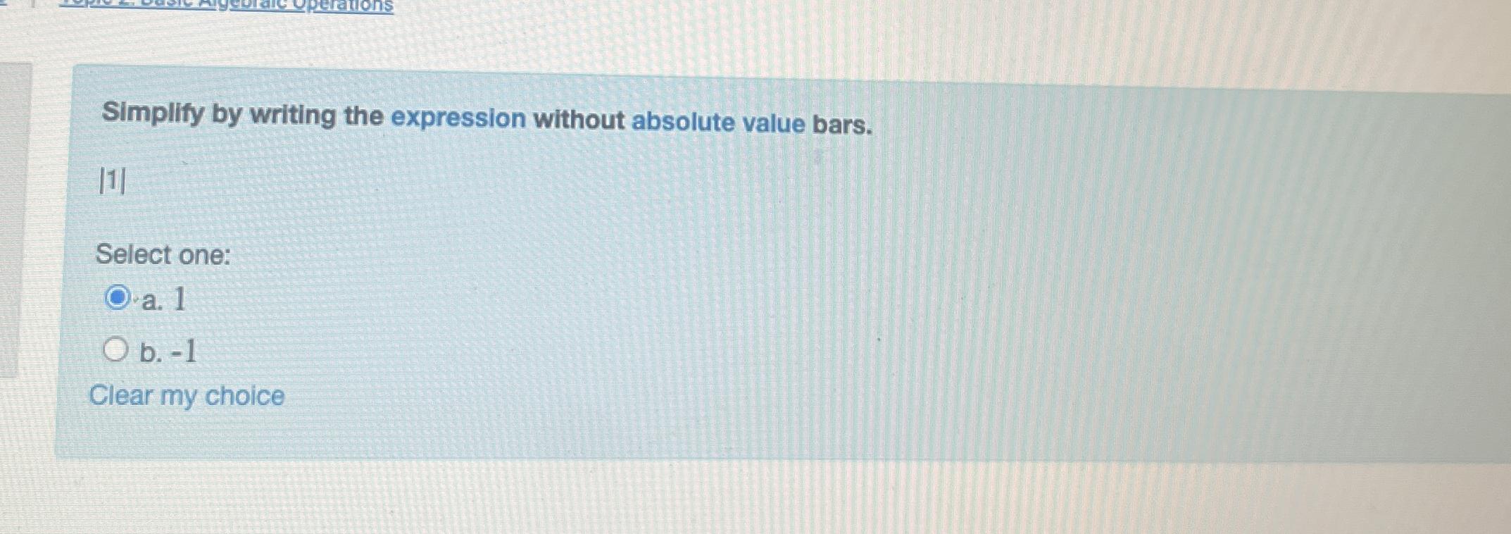 Simplify by writing the expression without absolute | Chegg.com