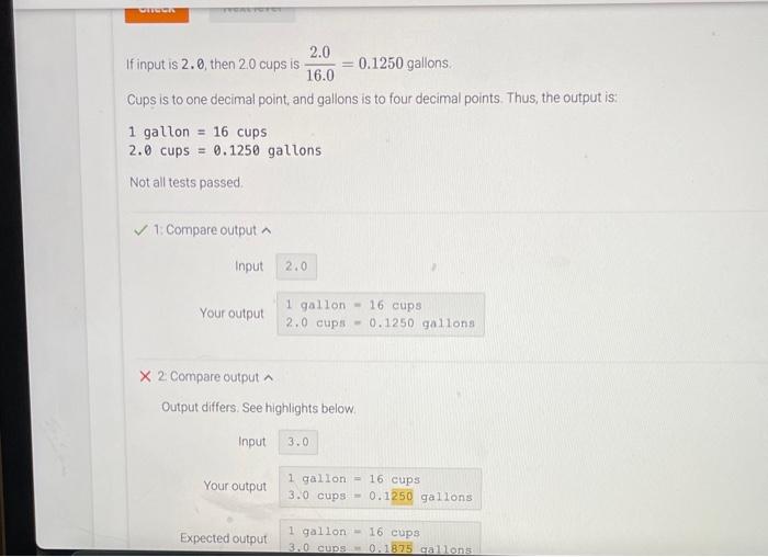 hello, I got the first output correctly but then it | Chegg.com