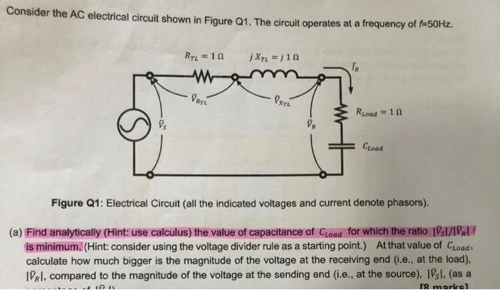Solved Consider the AC electrical circuit shown in Figure | Chegg.com