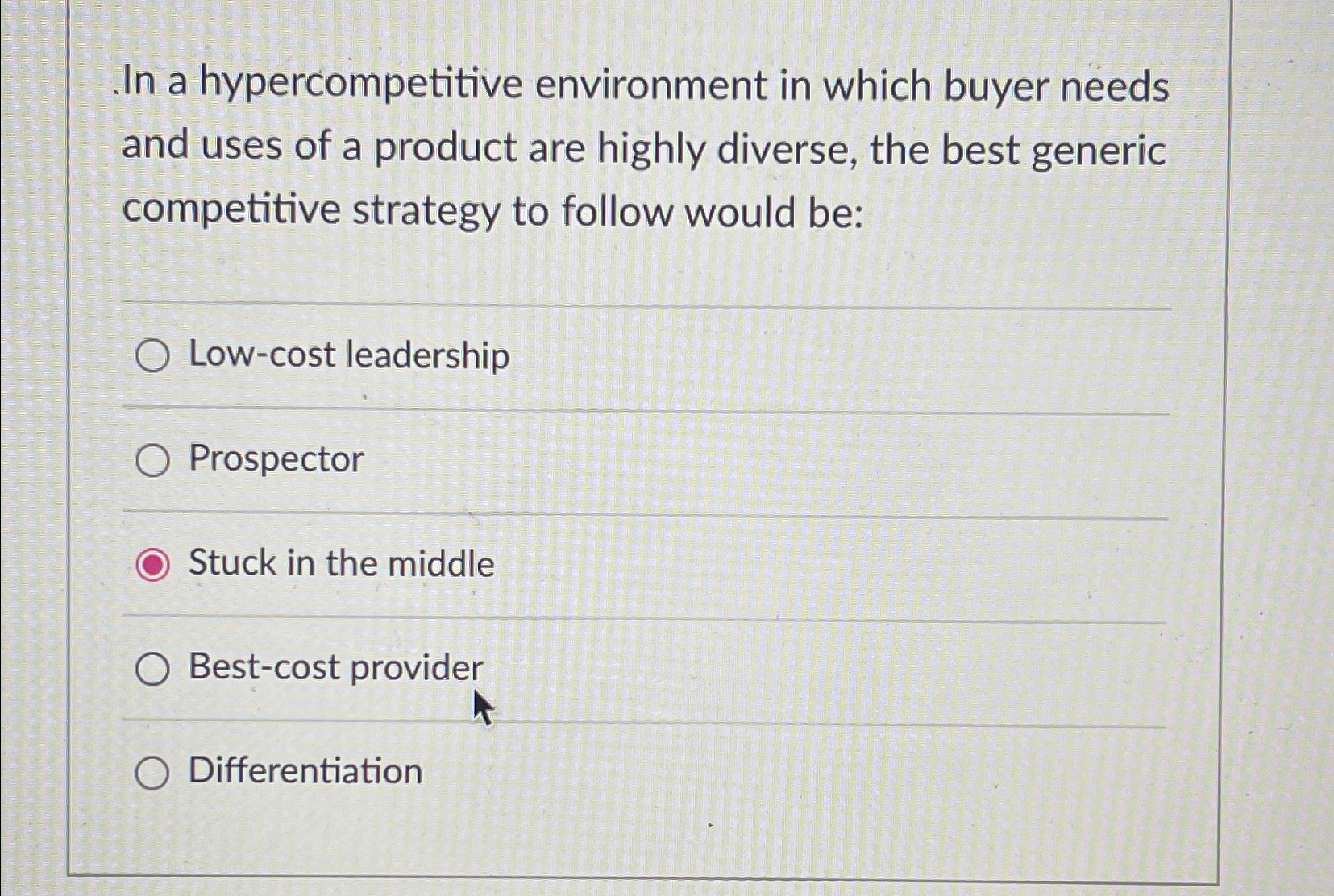 Solved In a hypercompetitive environment in which buyer | Chegg.com