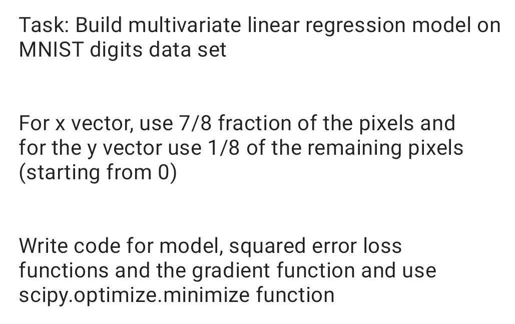 Solved Task: Build multivariate linear regression model on | Chegg.com