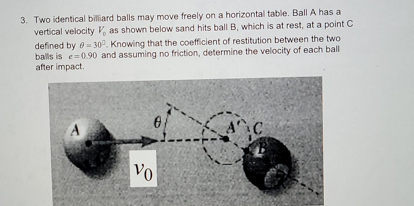 Solved 3. Two identical billiard balls may move freely on a