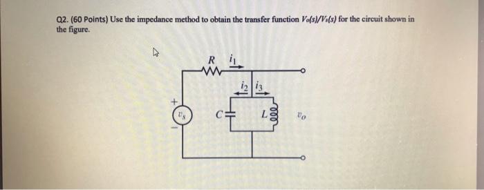 Solved 22. (60 Points) Use the impedance method to obtain | Chegg.com