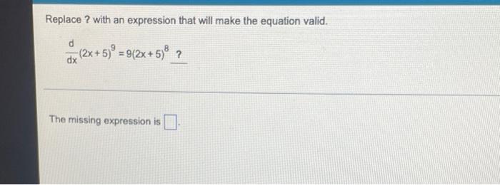 Solved Replace ? with an expression that will make the | Chegg.com