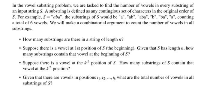 vowel substring hackerrank solution problem solving