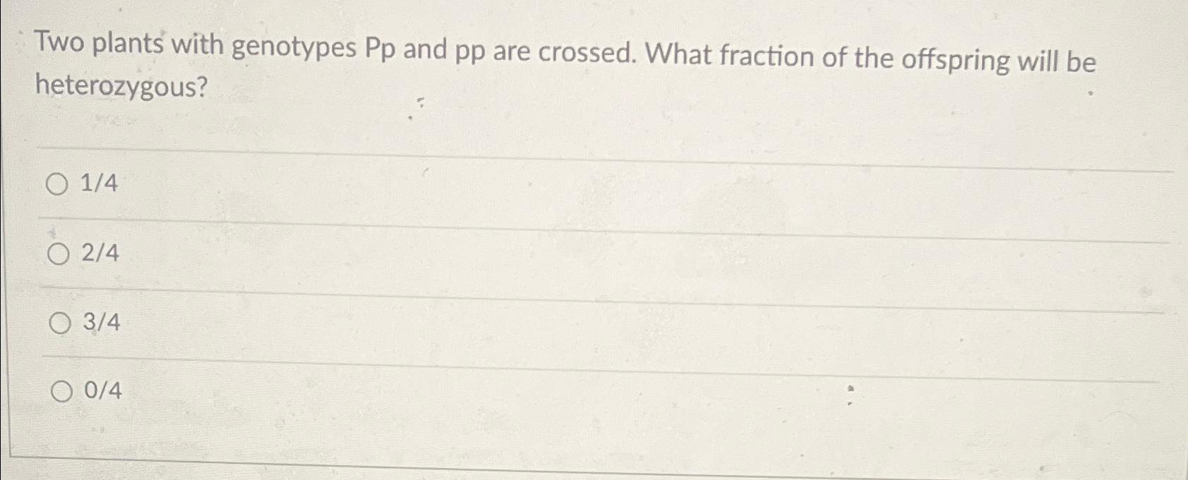 Solved Two plants with genotypes Pp and pp are crossed. What | Chegg.com