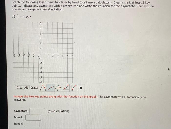 Solved Graph the following logarithmic functions by hand | Chegg.com