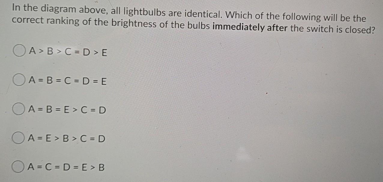 Solved S On In the diagram above, all lightbulbs are | Chegg.com