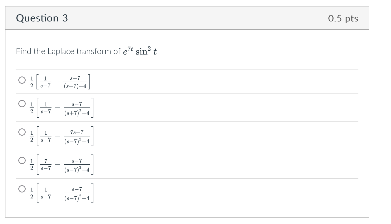 Question 3Find the Laplace transform | Chegg.com