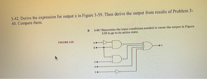 Solved 3-42. Derive The Expression For Output X In Figure | Chegg.com