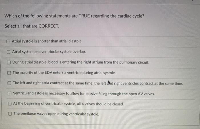 Solved Which of the following statements are TRUE regarding | Chegg.com